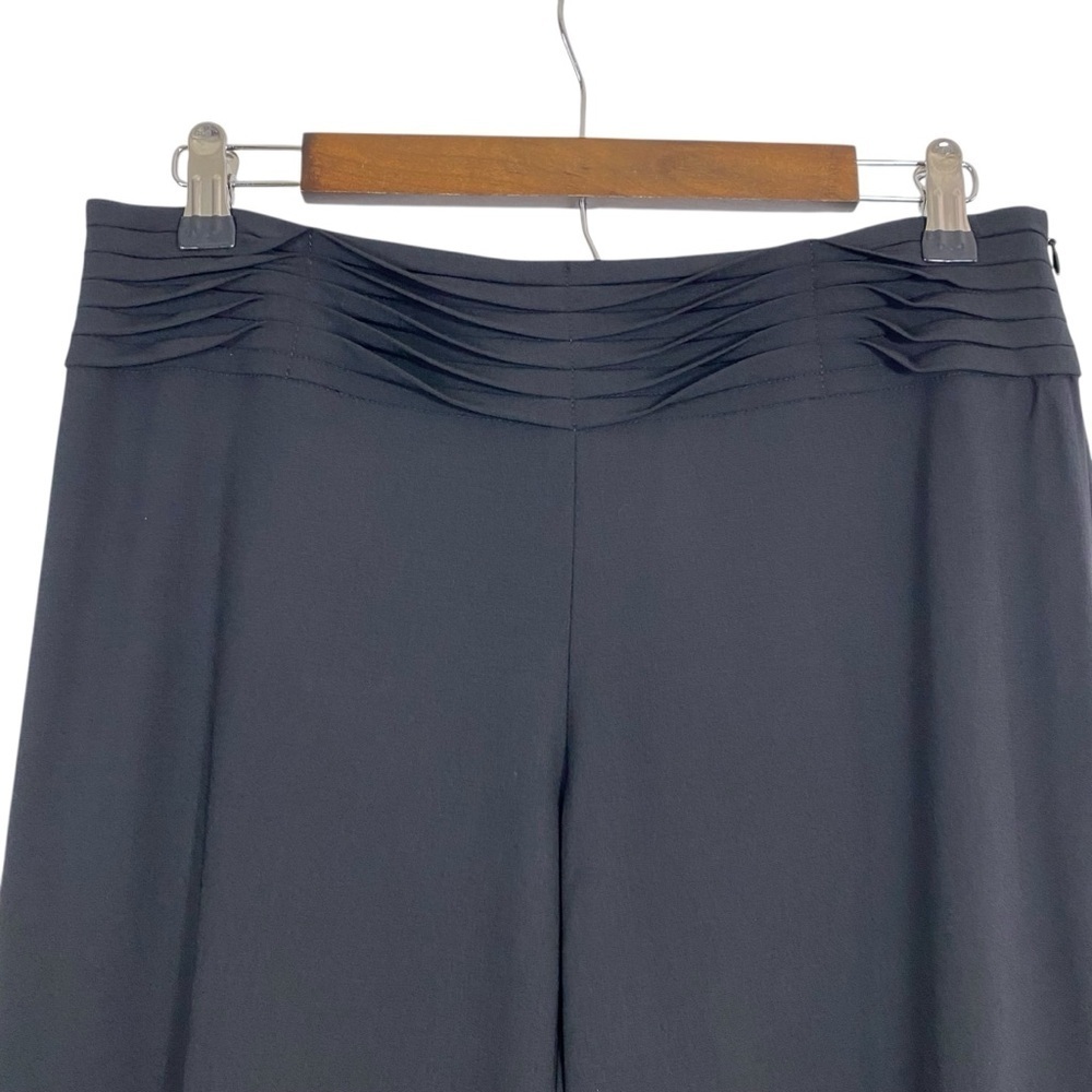 BCBGMAXAZRIA Womens Dress Pants Size 6 Black Rayon Wool Spandex Blend Bootcut - Picture 2 of 10
